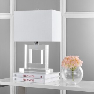 Safavieh Indoor 1-light Town White Shade Square Crystal Table Lamp