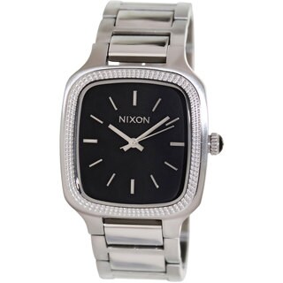 Nixon Women's Shelley Silver Stainless Steel Quartz Watch with Black Dial