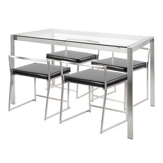 Fuji 5-Piece Modern Stainless Steel Dining Set