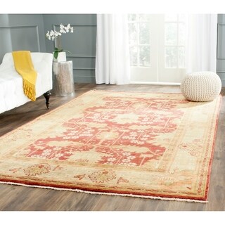 Safavieh Hand-knotted Oushak Red/ Green Wool Rug (12' x 18')