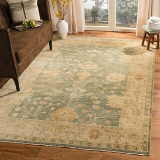 Safavieh Hand-knotted Oushak Medium Blue/ Green Wool Rug (12' x 15')