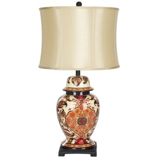 Indoor 1-light Yuan Floral Table Lamp