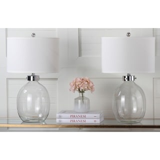 Indoor 1-light Neville Clear Glass Table Table Lamps (Set of 2)