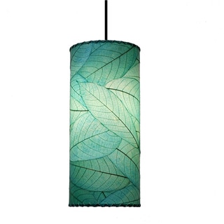 Eangee Sea Blue Cocoa Leaf Cylinder Pendant