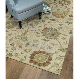 For sale Christopher Kashan Sand Hand-tufted Rug (10'0 x 14'0)