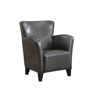 Charcoal Grey Leatherette Club Chair
