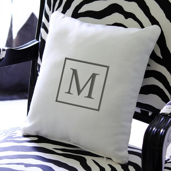 Personalized Square Initial 12inch Throw Pillow 15669064 Overstock