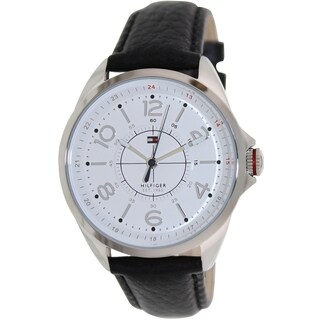 Tommy Hilfiger Women's Black Leather Strap Watch