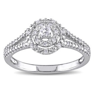 Haylee Jewels Sterling Silver 15ct TDW Diamond Promise Ring (H-I, I2 ...
