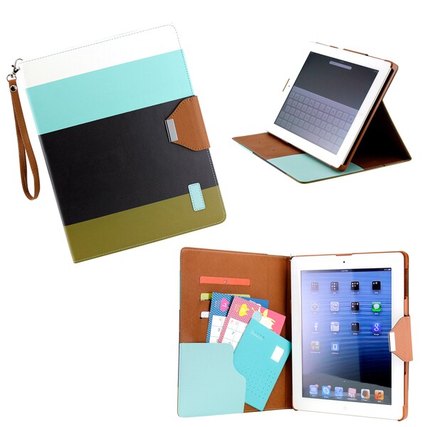 Gearonic Multi Color PU Leather Card Holder Case for iPad 2 3 4