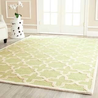 Special Offers Safavieh Handmade Moroccan Cambridge Light Green/ Ivory Wool Rug (11' x 15')