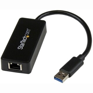 StarTech.com USB 3.0 to Gigabit Ethernet Adapter NIC w/ USB Port - Bl