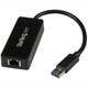 StarTech.com USB 3.0 to Gigabit Ethernet Adapter NIC w/ USB Port - Bl