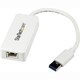 StarTech.com USB 3.0 to Gigabit Ethernet Adapter NIC w/ USB Port - Wh