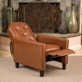 [1] Christopher Knight Home Johnstown Tufted Hazelnut Leather Recliner