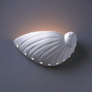 1-light Abalone Shell Ceramic Sconce