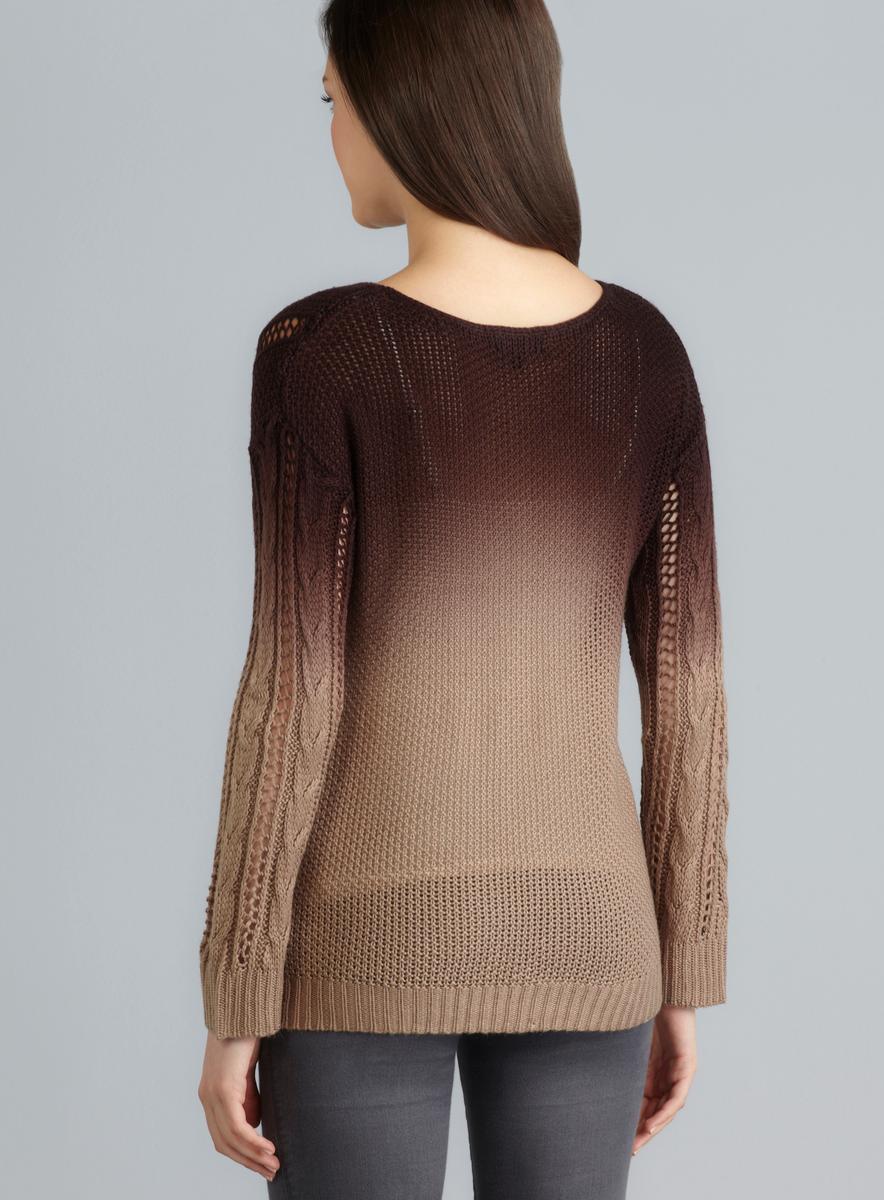 Spense Brown Ombre Long Sleeve Cable Knit Sweater Overstock Shopping