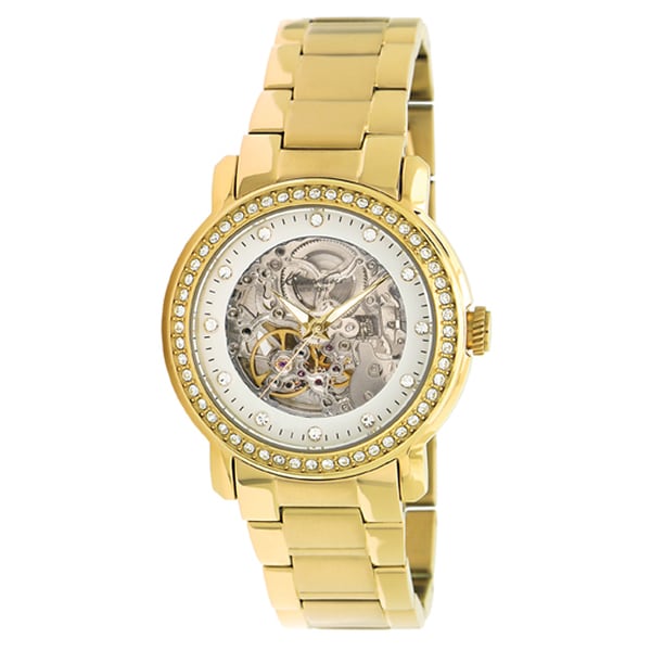 Kenneth Cole Women's Automatic Skeleton Dial Goldtone Watch