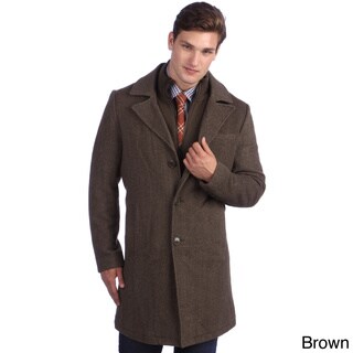 Kenneth Cole Men's Twill Wool Walker Coat