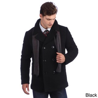 Kenneth Cole Reaction Men's Double Breasted Wool Car Coat