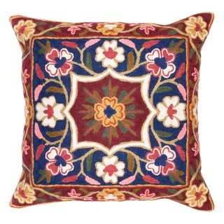 Low Price Chain Stitch Embroidery Flower Burst Kashmir Cushion Cover