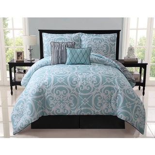 piece reversible blue comforter set overstock com blue comforter set