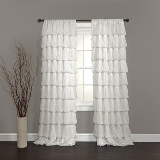 Lush Decor Nerina Ruffled Microfiber Curtain Panel