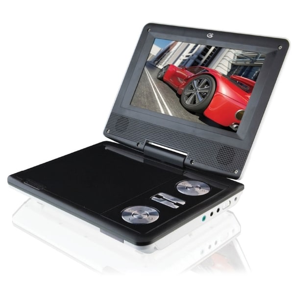 GPX PD701W Portable DVD Player - 7" Display - White