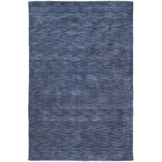 (>_<)  Gabbeh Hand-tufted Blue Rug (8' x 11')