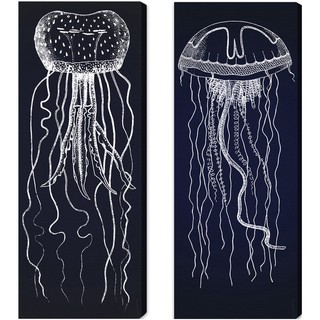 (^.^)/  Oliver Gal 'Travelling Jellyfish' Canvas Art (2 Panels)