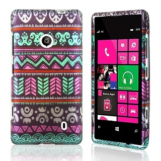 BasAcc Elegant Aztec Rubber Coated Case for Nokia Lumia 521