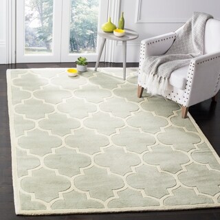 See Reviews Safavieh Handmade Moroccan Chatham Gray/ Ivory Wool Area Rug (10' x 14')