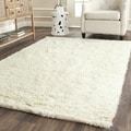 Safavieh Handmade Flokati Ivory Wool Rug (8' Square)