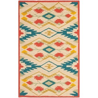 Safavieh Indoor/ Outdoor Four Seasons Natural/ Blue Rug (2' x 3')
