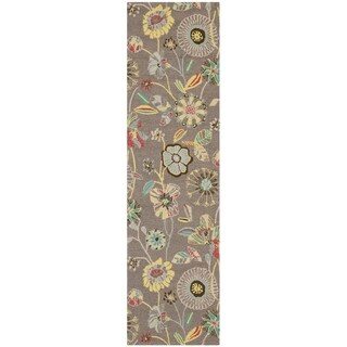 Safavieh Indoor/ Outdoor Four Seasons Grey/ Blue Rug (2'3 x 10')