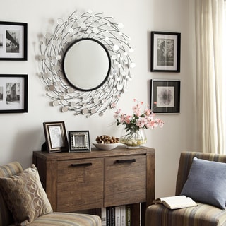 Compare Price INSPIRE Q Pollock Spinning Nest Silver Finish Accent Wall Mirror
