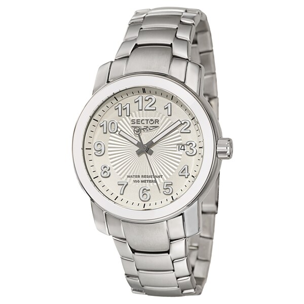 Sector Men's 'Action' Silvertone-dial Stainless Steel Swiss Quartz Watch