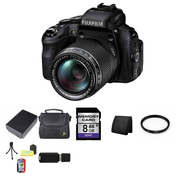 Fujifilm FinePix HS50EXR 16MP Black Digital Camera Bundle