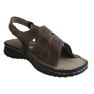 Women's Brown Back Strap Comfort Sandals-Image