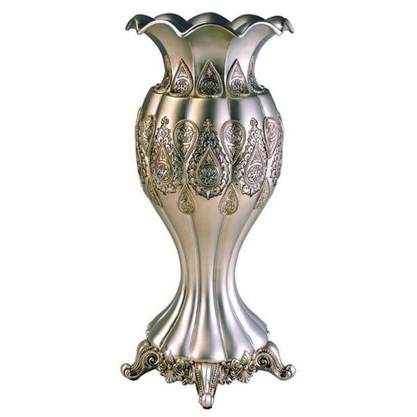 Traditional Royal Silver/ Gold Metallic Decorative Vase 15685882