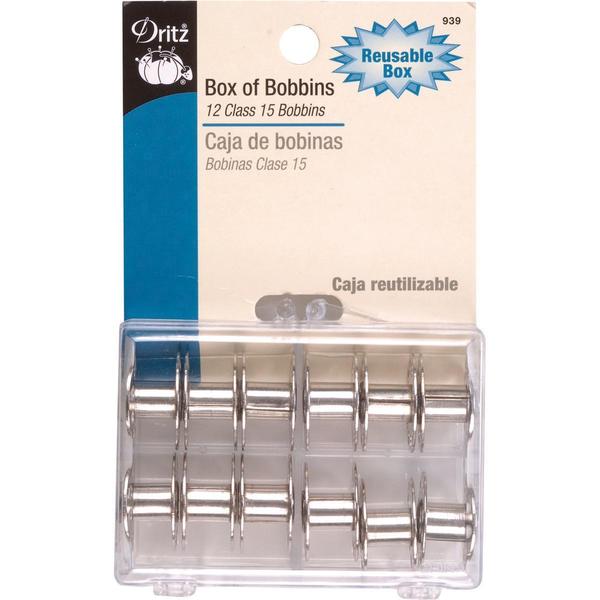 Metal Class 15 Bobbins - 12/Pkg