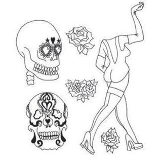 Dyan Reaveley's Dylusions Cling Stamp Collection - Pin Up Queen