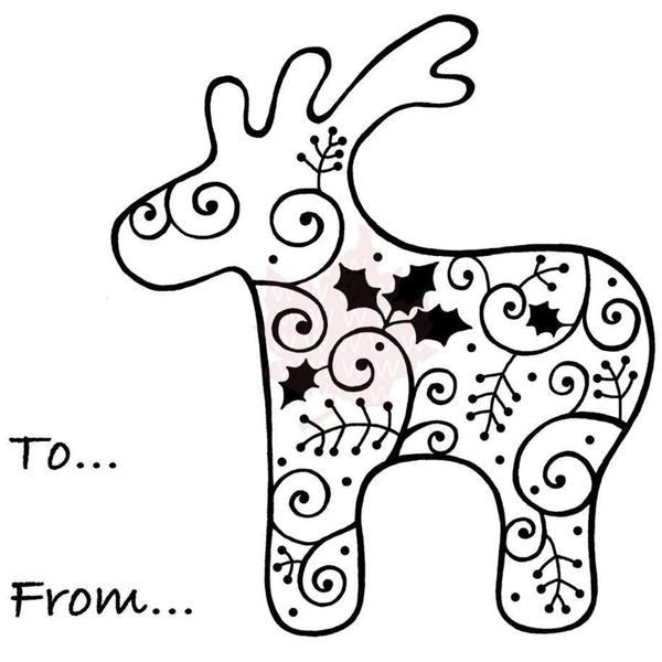 Woodware Clear Stamps 3.75 X4  Sheet - Nordic Reindeer