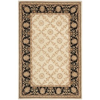 --->  Safavieh Handmade Naples Ivory/ Black Wool Rug (8' x 11')