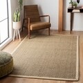 Safavieh Casual Natural Fiber Natural and Ivory Border Seagrass Rug (8' x 10')