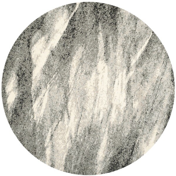 Safavieh Retro Modern Abstract Grey/ivory Rug (8&apos; Round)