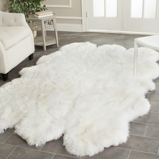 ###  Safavieh Hand-woven Sheep Skin White Sheep Skin Rug (6' x 9')
