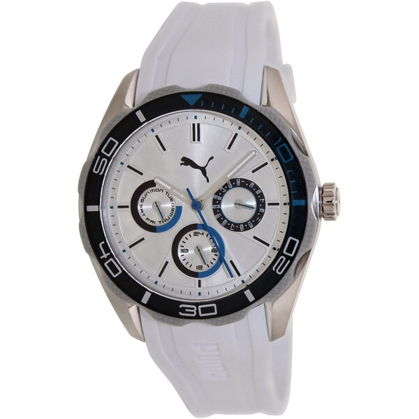 Puma Men's Challenger PU103192004 White Silicone Analog Quartz Watch