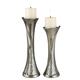14/16-inch High Silver Decorative Candleholder Set