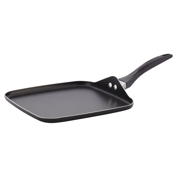 Farberware Dishwasher Safe Nonstick Aluminum 11-inch Black Square Griddle